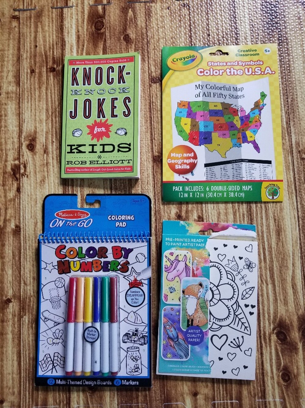 Kids Activity Coloring & Joke Book Bundle - Joke Book Melissa Doug USA Painting